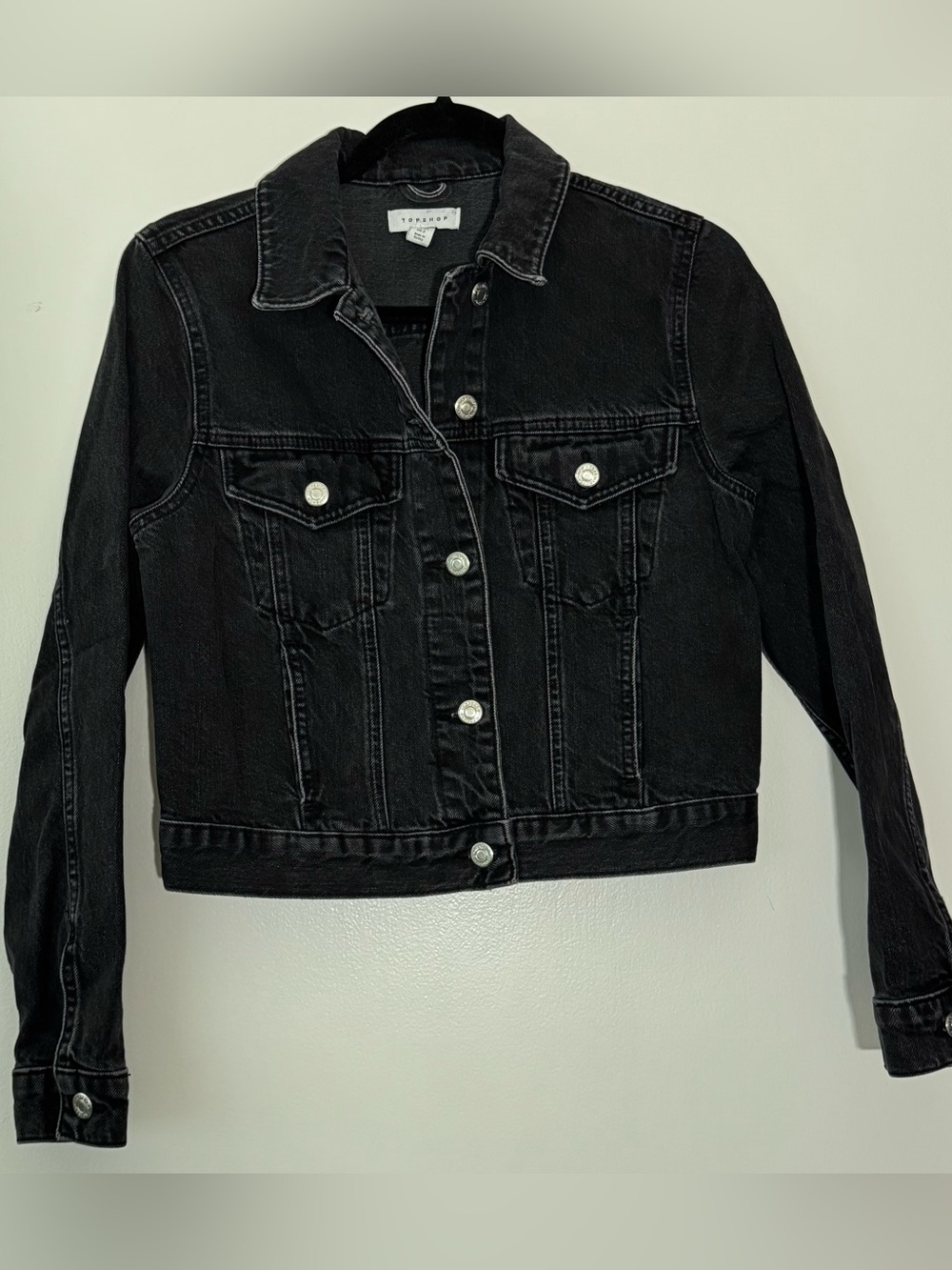 Topshop Black Denim Jacket EUC
